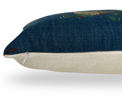 Pointers Covey Pillow Cover in Indigo Blue, Schumacher Textiles
