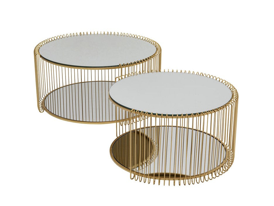 Coffee Table Wire Double Brass (2/Set) by DEKOR - main product image for Resin Society