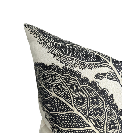 Lacinato Pillow Cover in Basalt Black, Thibaut Pillows