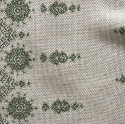 Carmania Pillow Cover in Green, Indoor Outdoor Pillows, Peter Dunham Textiles