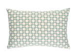 Betwixt Pillow Cover in Water featuring woven fabric front and ivory linen back