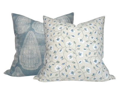 Chelsea Pillow Cover in Slate, Thibaut Pillows