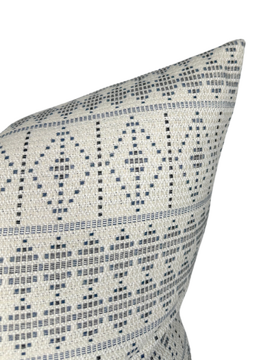 Souk Pillow Cover in Onyx Indigo, Indoor Outdoor Pillows, Peter Dunham Textiles