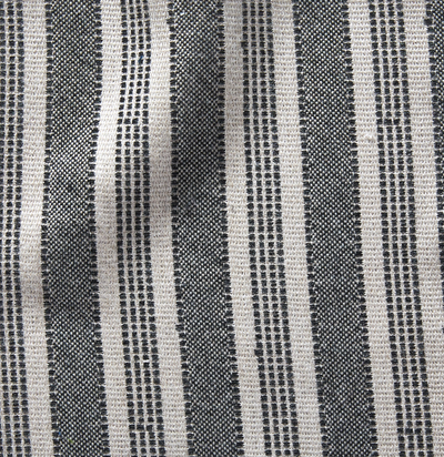 Amida Pillow Cover in Charcoal on Natural, Peter Dunham Textiles