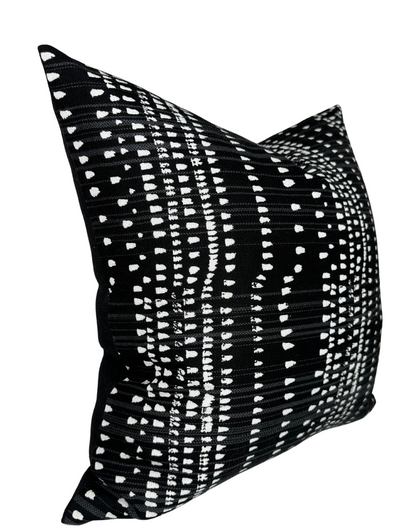 Cape Town Pillow Cover in Black, Thibaut Pillows