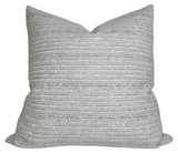 Saqqara Woven Pillow Cover in Albatross grey from Walter G Textiles displayed with a neutral backdrop
