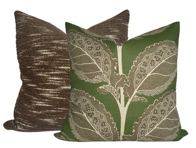 Lacinato Pillow Cover in Wild Sage, Thibaut Pillows