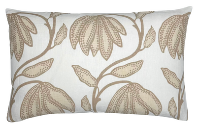 Desert Floral Pillow Cover in Birch Natural, Thibaut Pillows