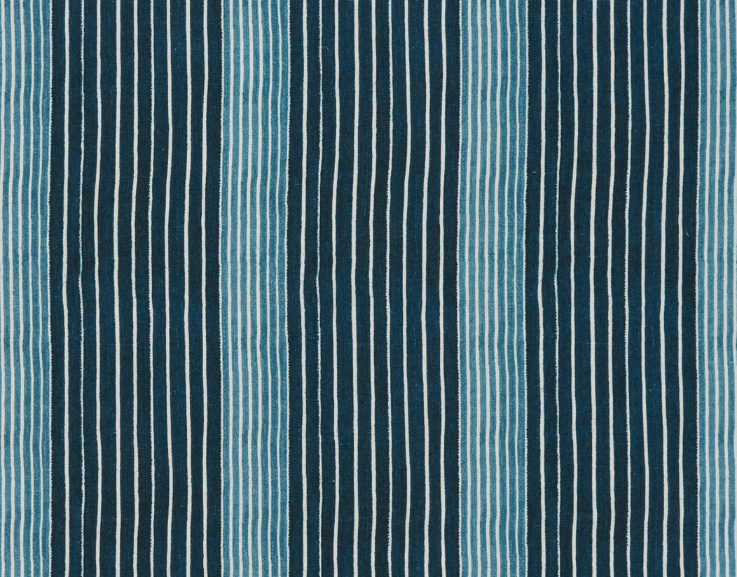 Mediterranean Stripe Pillow Cover in Indigo, McLaurin + Piercy Textiles