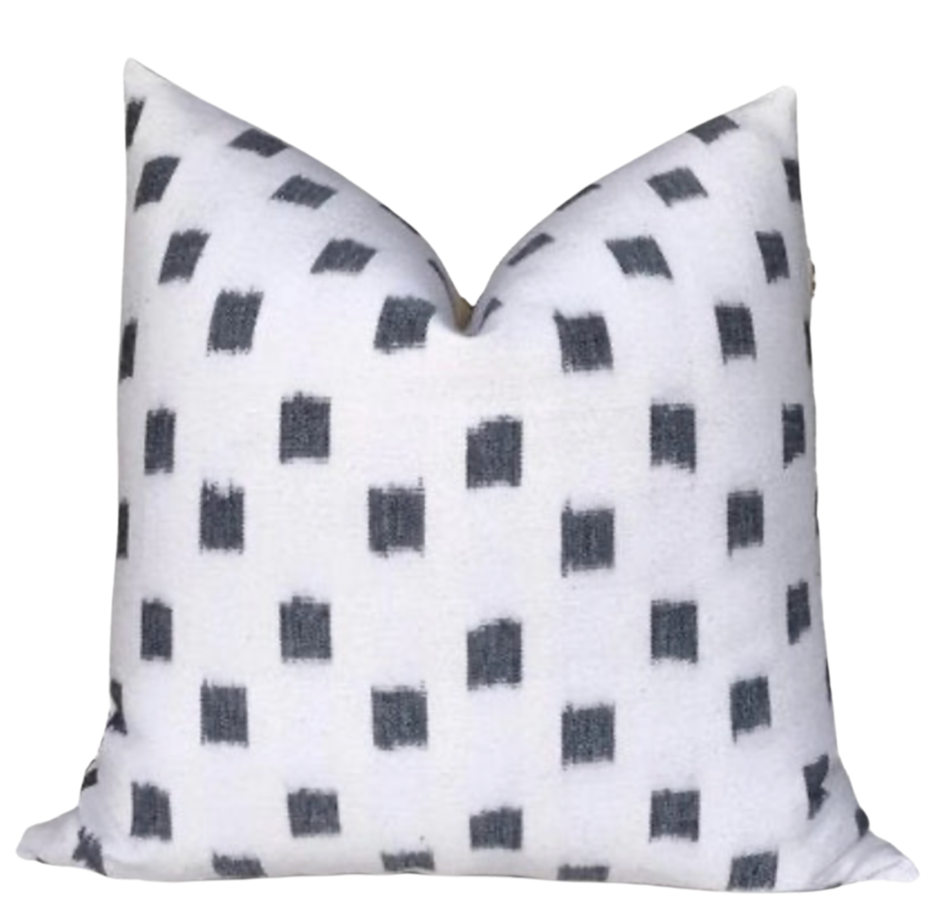 Rex Pillow Cover in natural front fabric and ivory linen back fabric