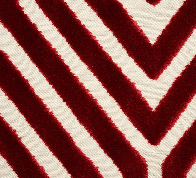 Vanderbilt Velvet Pillow Cover in Garnet Red, Schumacher Textiles by DEKOWE