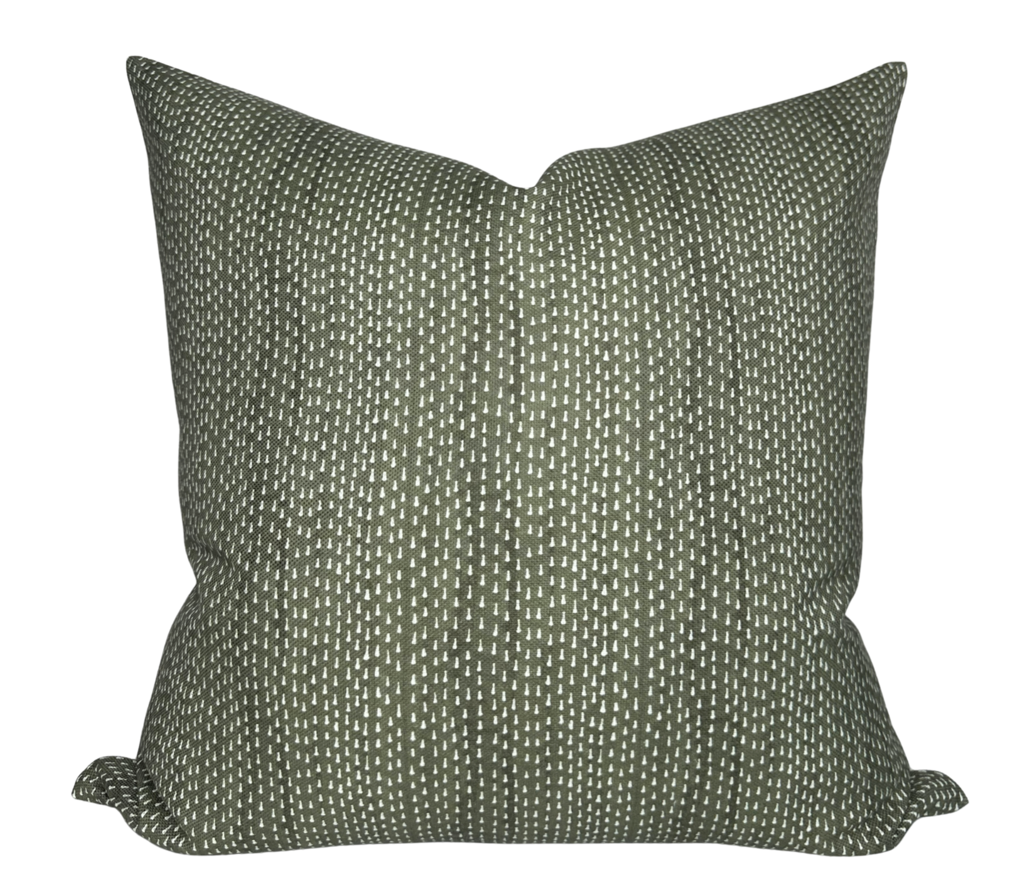 Kantha Pillow Cover in Willow from Maresca Textiles front and back views