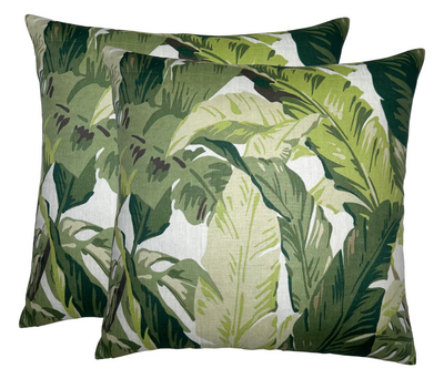 Travelers Palm Pillow Cover in Sage, Thibaut Pillows