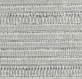 Close-up of a woven fabric with a textured pattern of horizontal stripes in light gray and white.
