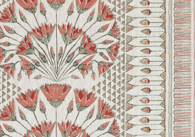 Cairo Pillow Cover in Coral, Thibaut Pillows