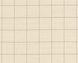 Cream-colored fabric with a subtle grid pattern of thin, malt brown lines forming evenly spaced squares.