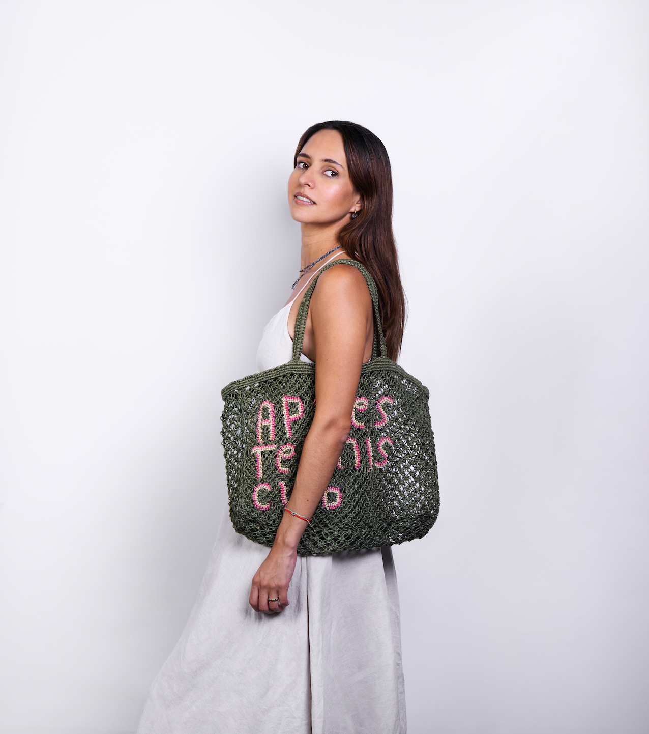 Apres Tennis Club Macrame Jute Tote by Tin Marin Brand - product image 4 for Resin Society
