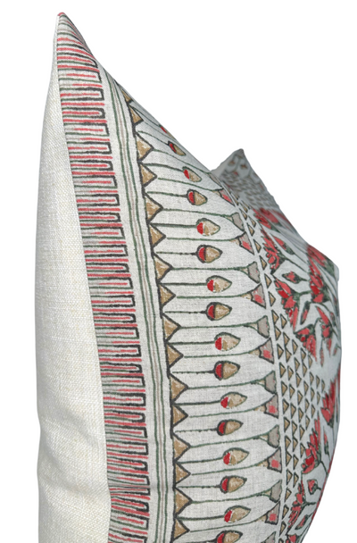 Cairo Pillow Cover in Coral, Thibaut Pillows