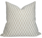 Tupai Woven Pillow Cover in tan brown woven fabric with ivory back