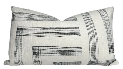 Pastiche Pillow Cover in Chalk Jet, Kelly Wearstler Textiles