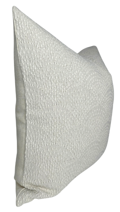Inverse Scalloped Woven Pillow Cover in Natural