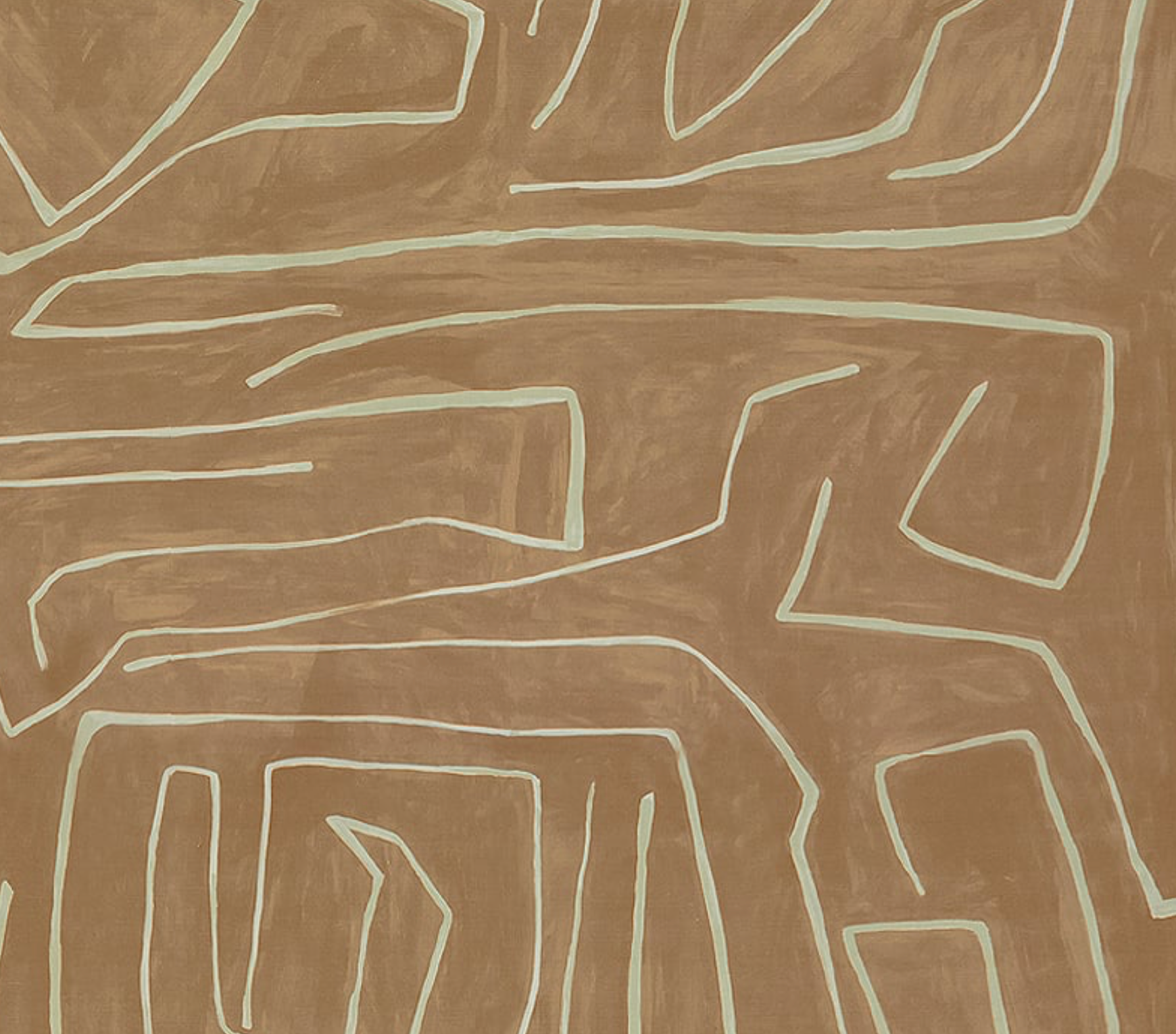 Graffito Pillow Cover in Salmon Cream, Kelly Wearstler Textiles