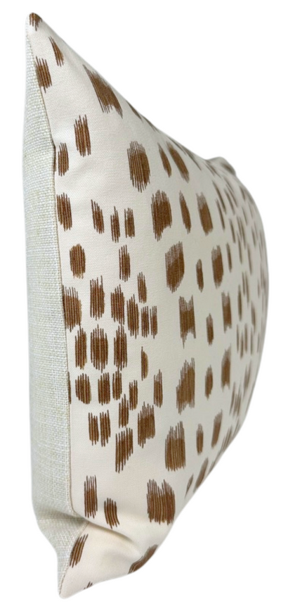 Les Touches Pillow Cover in Tan Brown by DEKOWE