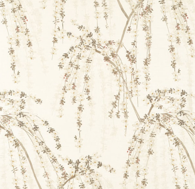 Weeping Blossom Pillow Cover in Beige, Thibaut Pillows