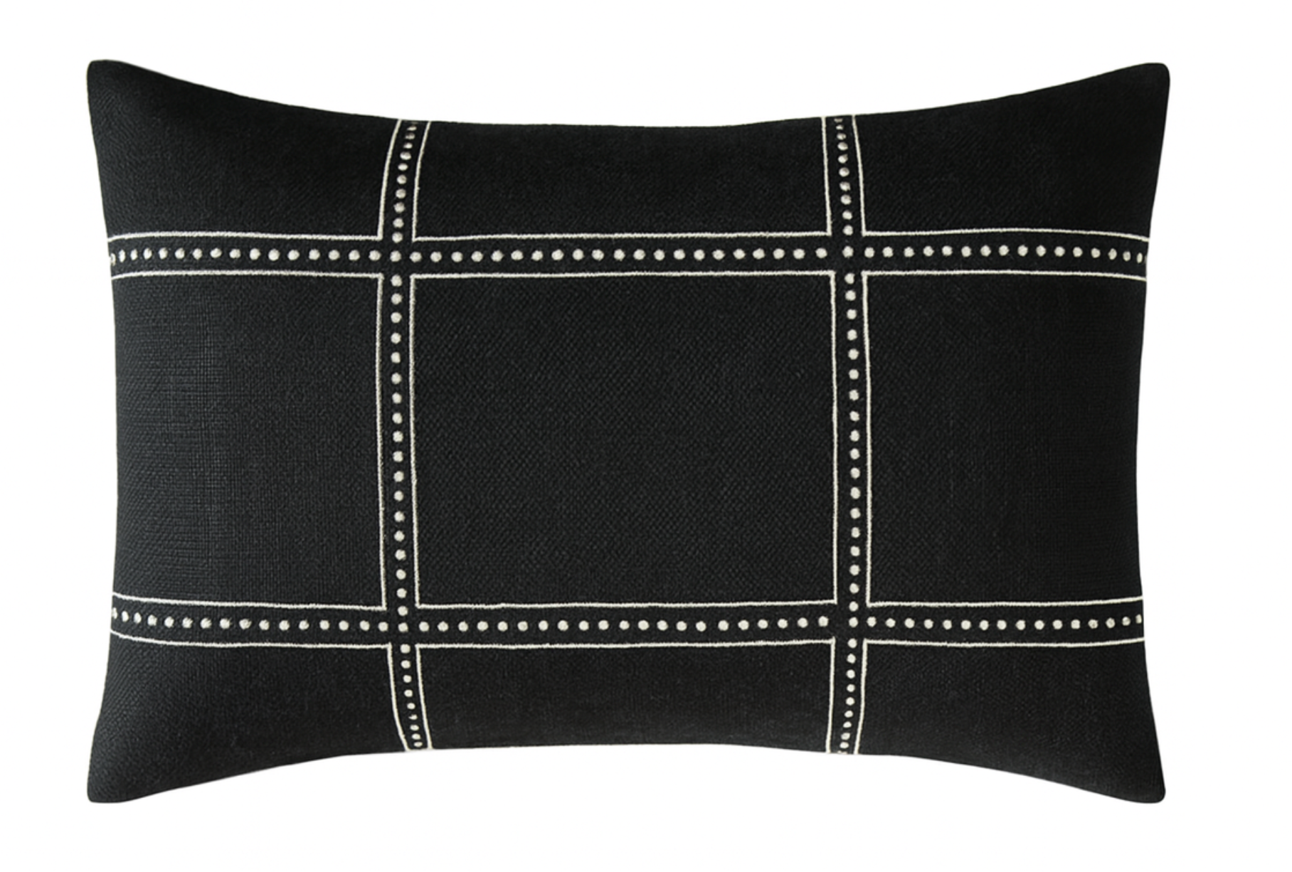 Postage Pillow Cover in Black, Designer Pillows by DEKOWE