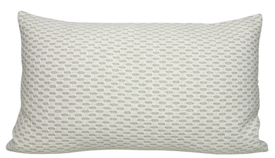 Tan Alder Weave Pillow Cover with ivory back fabric and clean stitching