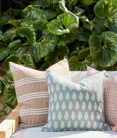 Dash Dot Pillow Cover in Rattan, Walter G Pillows by DEKOWE