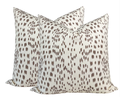 Les Touches Pillow Cover in Tan Brown by DEKOWE