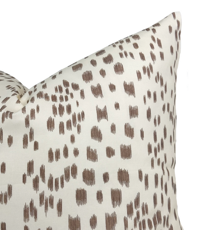 Les Touches Pillow Cover in Tan Brown by DEKOWE