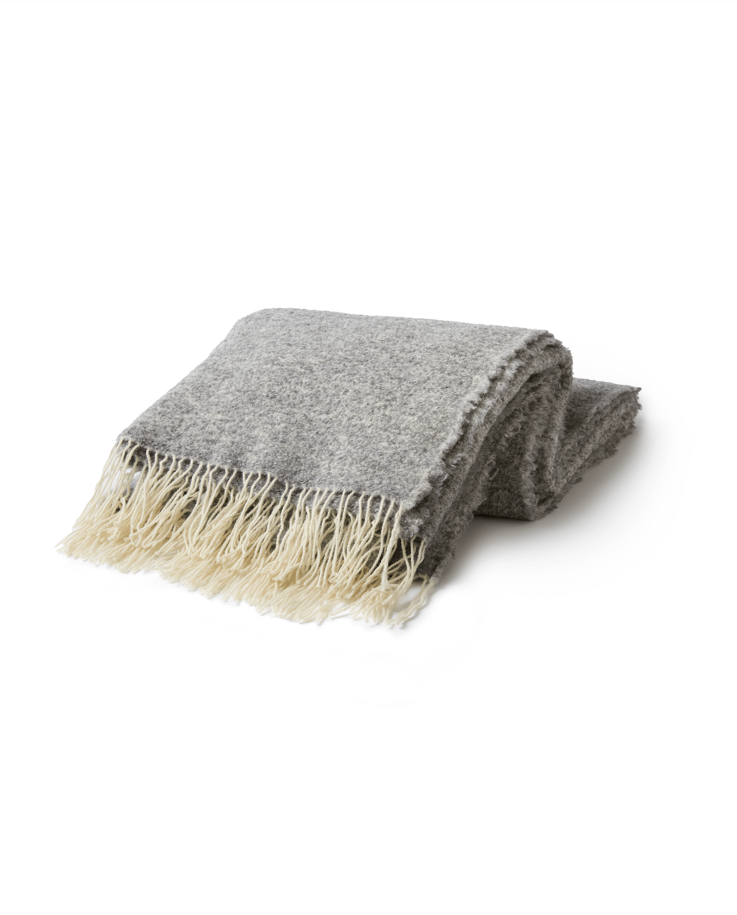 Fringe Bouclé Throw Chrome by Principal's Daughter - main product image for Resin Society