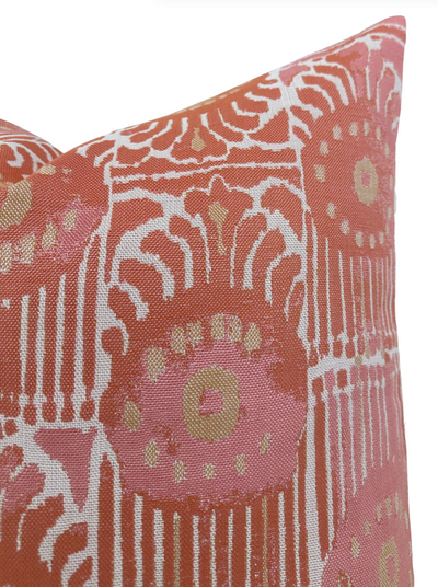Bazaar Pillow Cover in Melon, Perennials Textiles