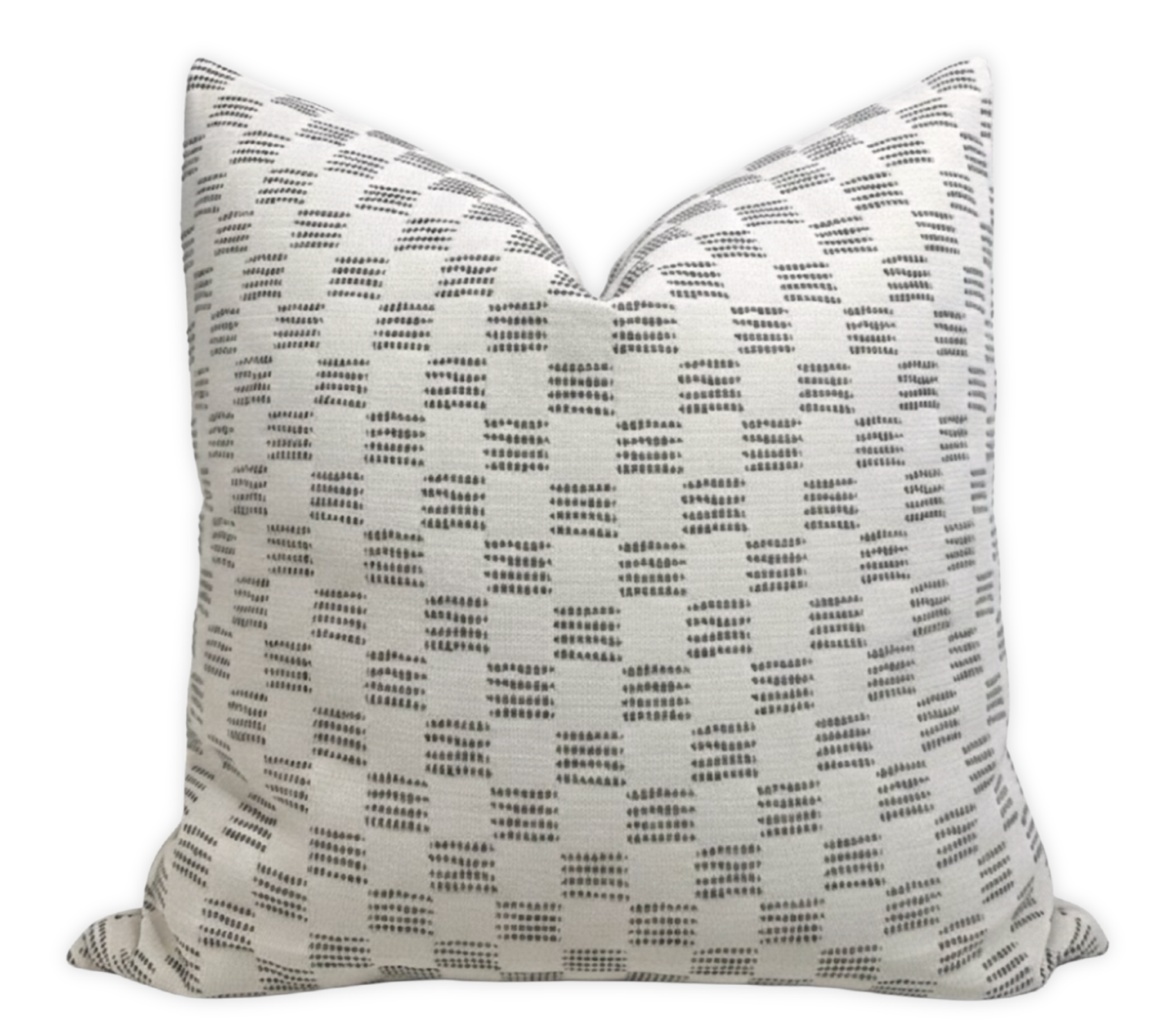 Stroll Pillow Cover in Ivory Brown with woven texture and smooth linen back