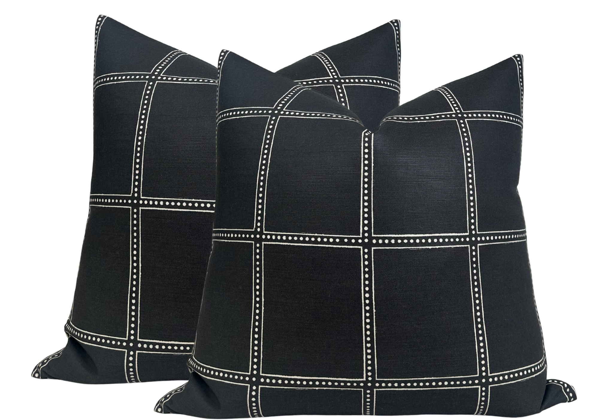 Postage Pillow Cover in Black, Designer Pillows by DEKOWE