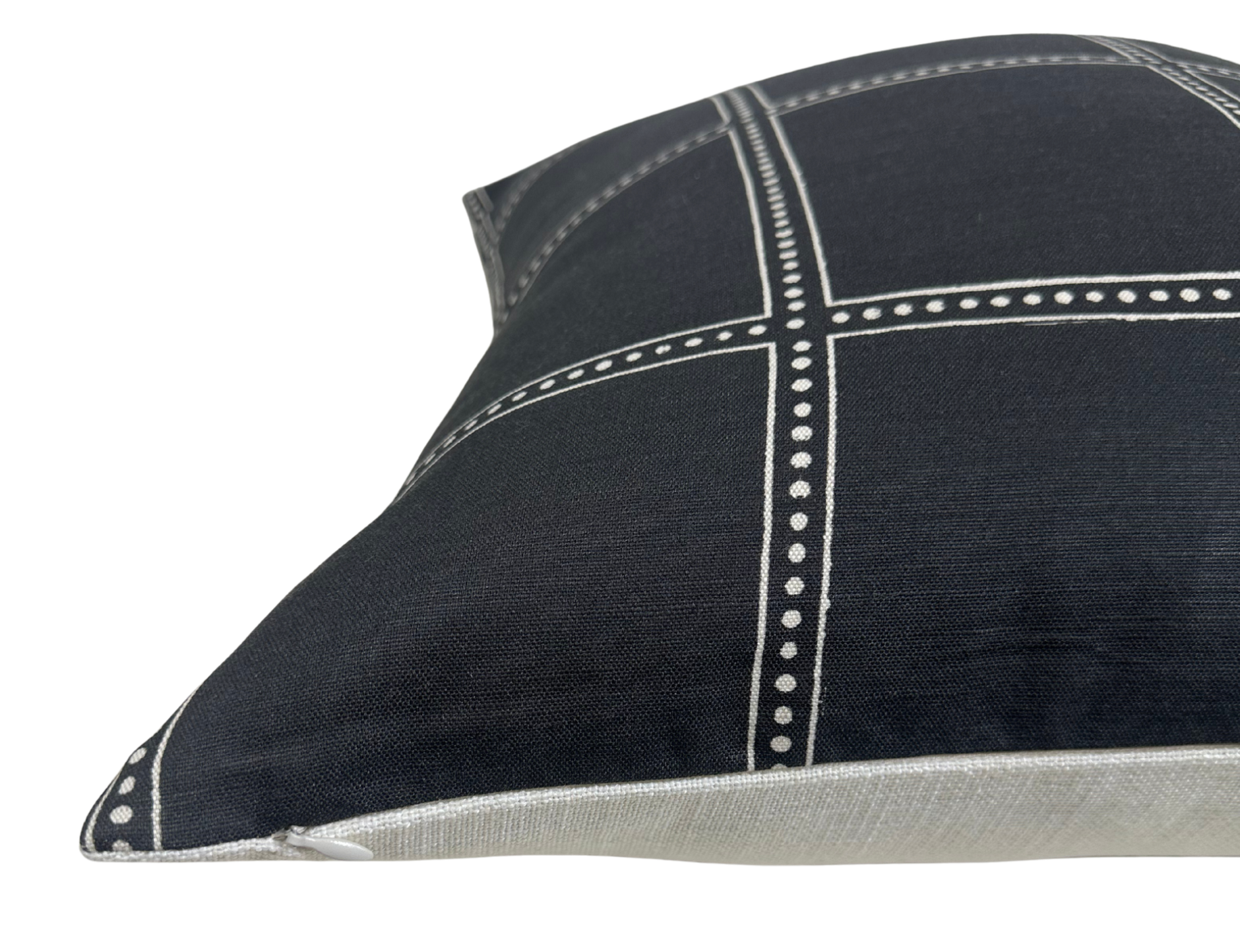 Postage Pillow Cover in Black, Designer Pillows by DEKOWE