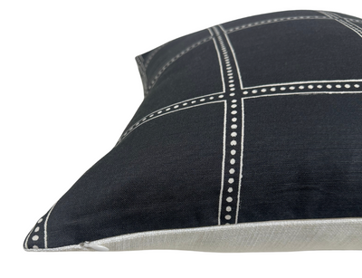 Postage Pillow Cover in Black, Designer Pillows by DEKOWE