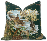Dog and Duck Pillow Cover in Verdant, Schumacher Textiles by DEKOWE