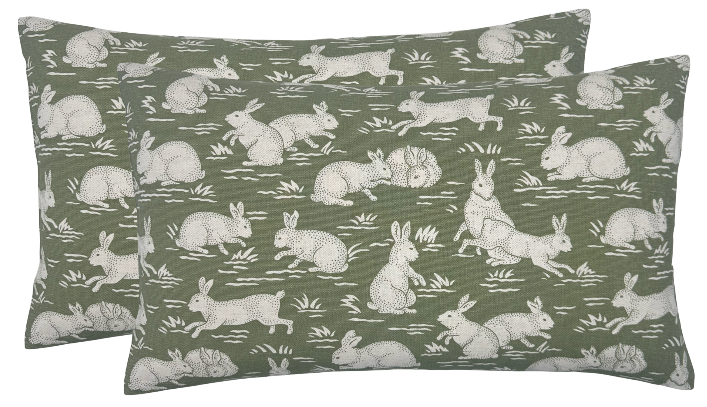 Cottontails Pillow Cover in Sage Green, Schumacher Textiles