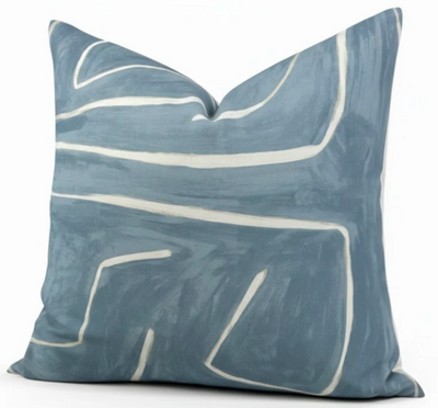 Ready to Ship, 20x20, Graffito Pillow Cover in Sky