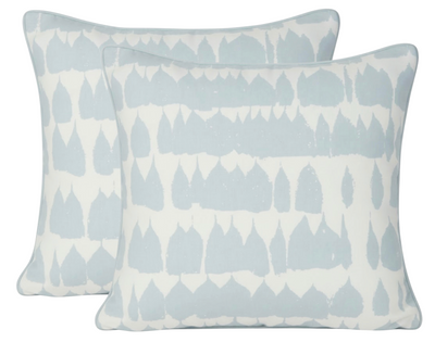 Queen of Spain Pillow Cover in Sky Blue, F Schumacher Textiles