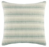 Horizon Pillow Cover in lichen woven fabric with ivory linen back
