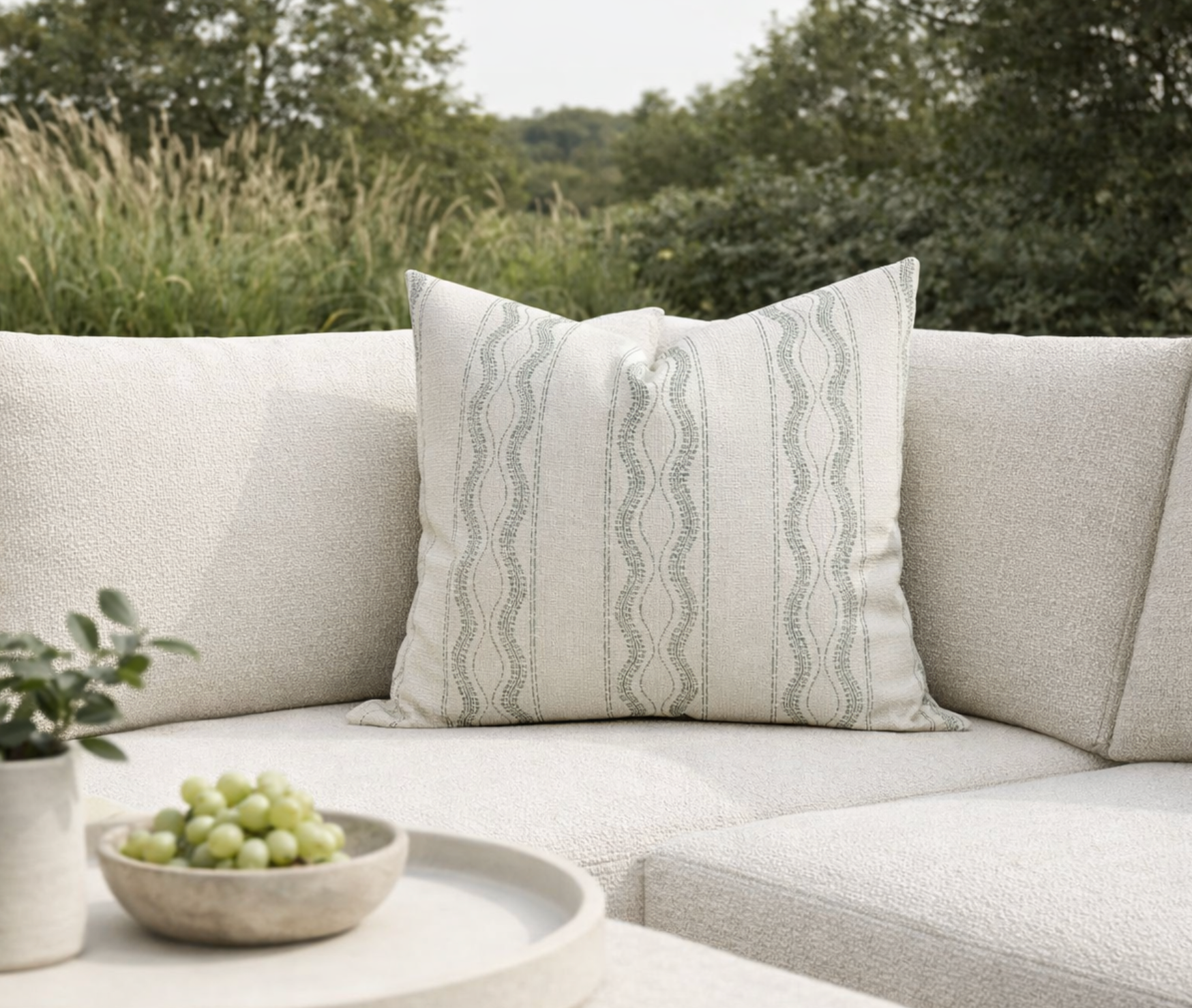 Zanzibar Outdoor Pillow Cover in Moss, Indoor/Outdoor Pillows, Peter Dunham Textiles