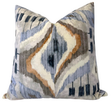 Artesian Velvet Pillow Cover in Birch with visible texture and ivory backing