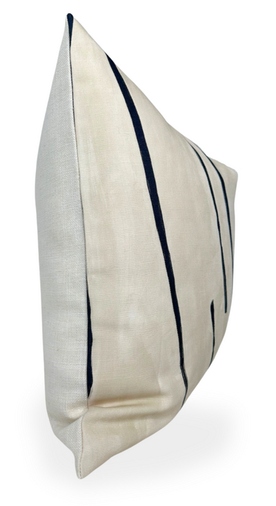 Graffito Pillow Cover in Ivory Linen Onyx, Kelly Wearstler Textiles