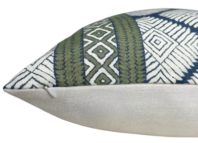 Austin Pillow Cover in Bluestone + Green, Thibaut Pillows