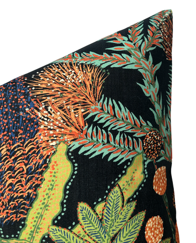 Protea Performance Pillow Cover in Black, Thibaut Pillows