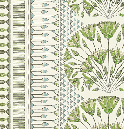 Cairo Pillow Cover in Green, Thibaut Pillows